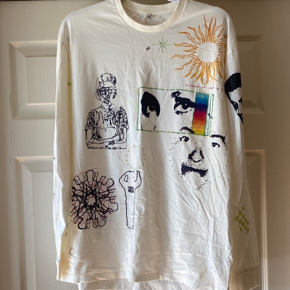 R13 White Graphic Tee. Sz Small.NWT Ron Herman Box2